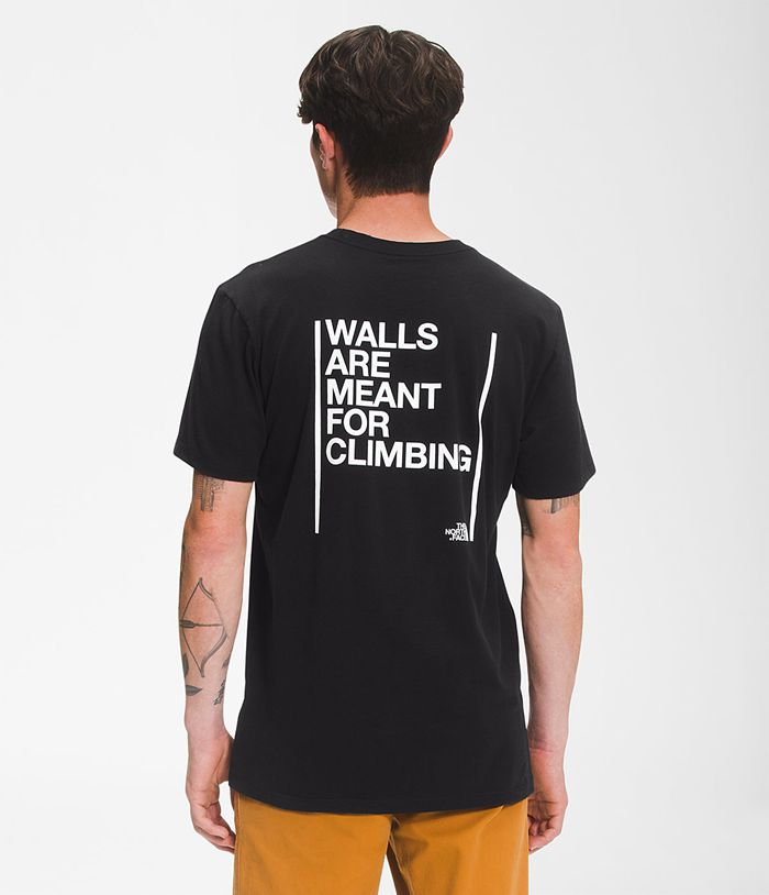 Camiseta The North Face Hombre Negras Manga Corta Walls 24376WPFL